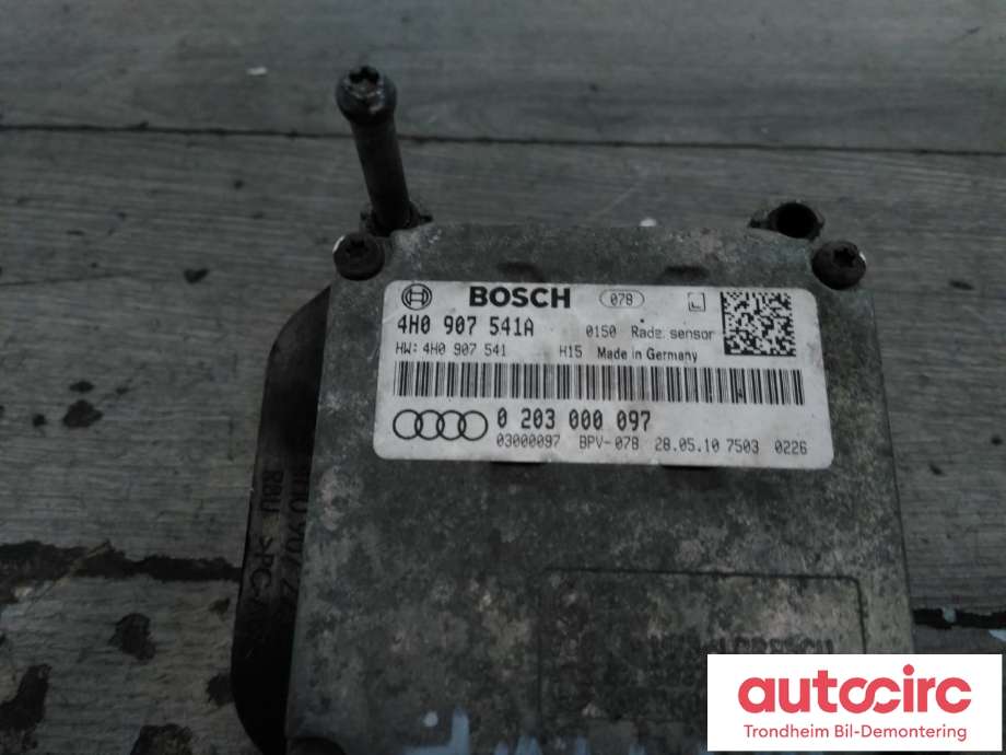 Sensor radar til Audi A8 2010-2013 (Type III, Fase 1)  (BOSCH|4H0907541A|0203000097|)