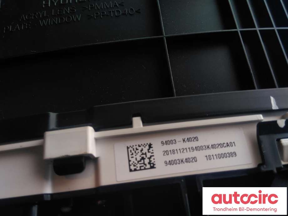 Instrumentpanel til Hyundai Kona 2017-2021 (Type I, Fase 1)  (MOBIS|94003-K4020|94003K4020|)