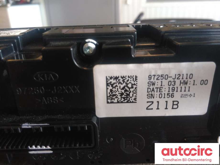 Varmeapparat betjening til Kia e-Soul 2019-->> (Type III)  (97250-J2110|97250J2110WK|)