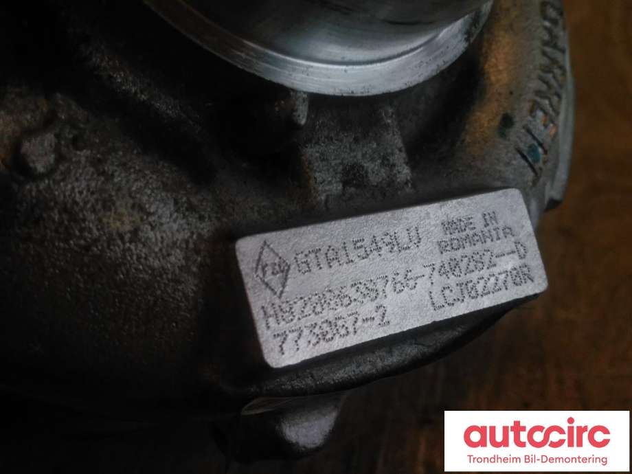 Turbo til Nissan Qashqai 2007-2010 (Type I, Fase 1)  (GARRETT|1441100Q0G|1441100Q6B|H8200638766| H8200638766-740282-D| 773087-2)