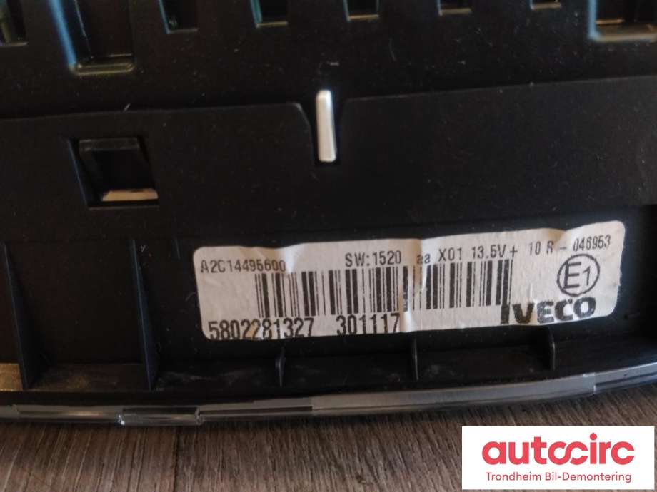 Instrumentpanel til Iveco Daily 2014-->> (Type VI)  (CONTINENTAL|5802281327|A2C14495600|5802270311)
