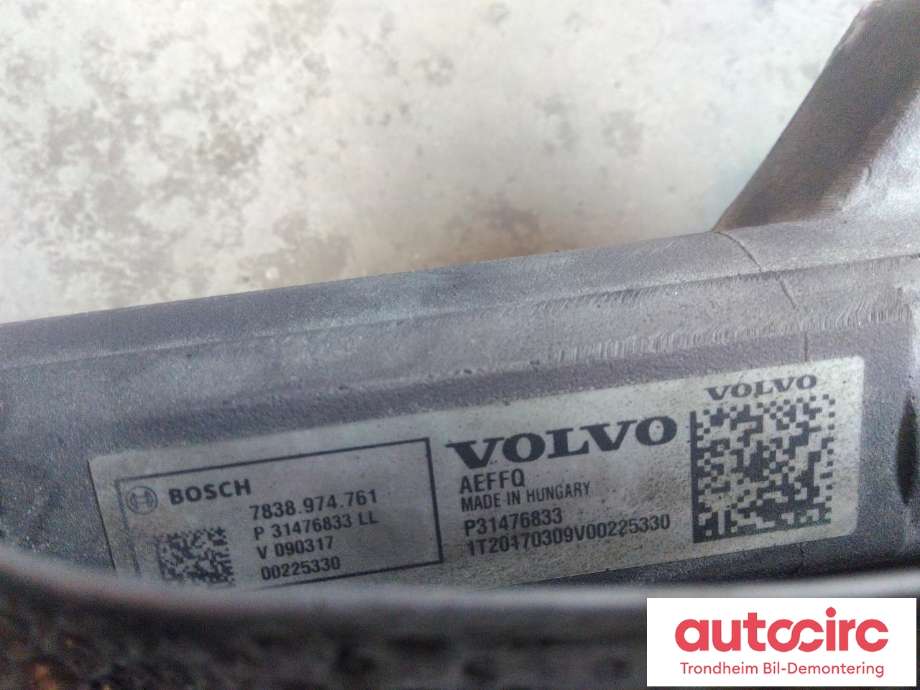 Tannstang elektrisk til Volvo V90 / V90 CC / S90 2016-->>  (BOSCH|31476833|7806501800|36003045)