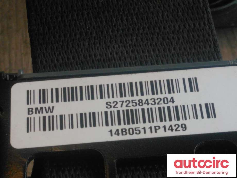 Sikkerhetsbelte foran høyre til BMW X4 2014-2018 (F26) (F26) (..|7258432|7258432-04|72117258432| 306961399001-AG)