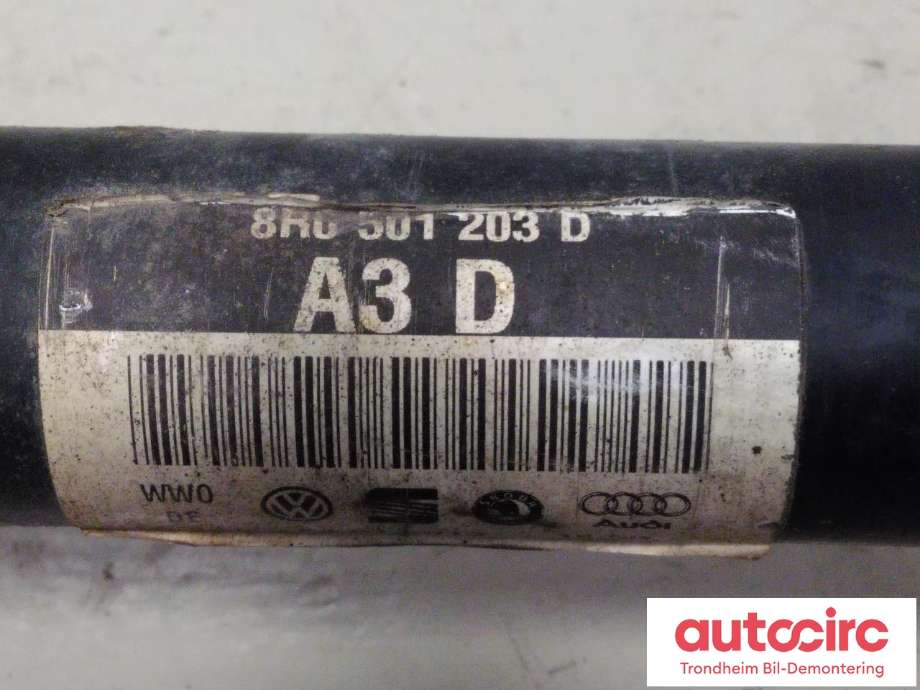 Drivaksel venstre bak, bensin/automat til Audi RS6 2013-2018  (..|8R0501203D|8R0501203DX|)