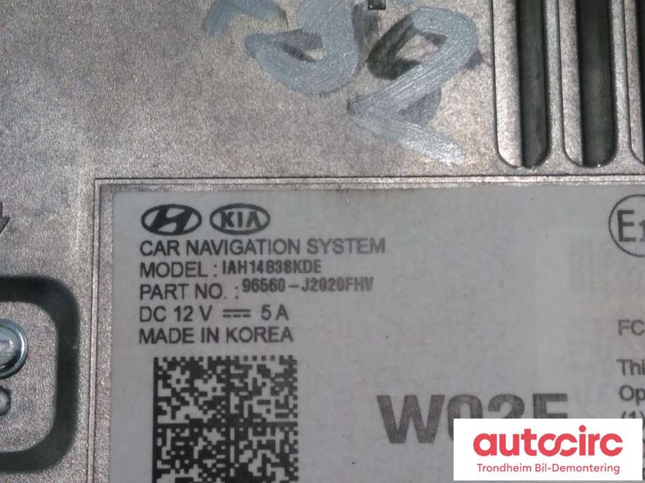 Bilstereo navigasjon til Kia e-Soul 2019-->> (Type III)  (..|96560J2020FHV|96560-J2020FHV|)
