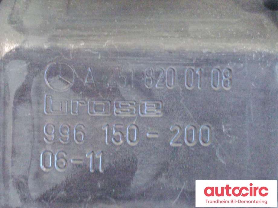 Ruteheis, kun motor, venstre bak til Mercedes GL 2006-2012 (X164) (X164) (BROSE|A2518200108|0130822281|)