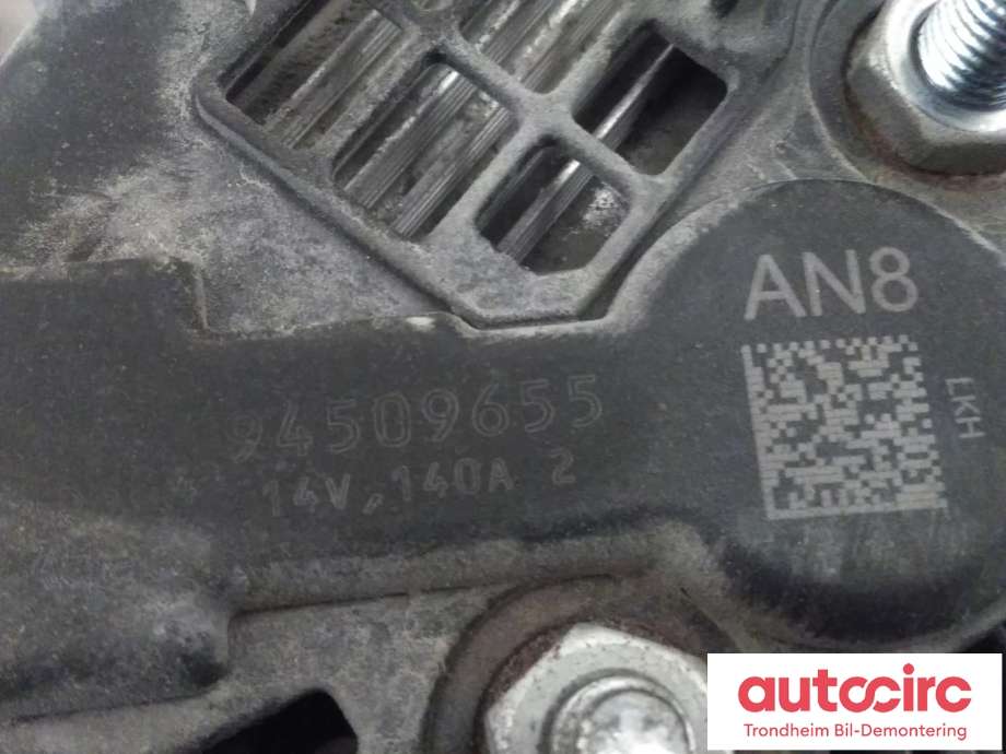 Dynamo diesel til Opel Mokka 2012-2016 (Type I, Fase 1)  (..|94509655|42418276|42609191)