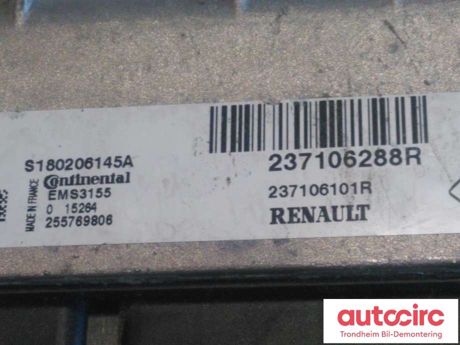 Styreenhet motor til Renault Kadjar 2015-->> (CONTINENTAL|237106288R|237106101R|237107336R| S180206145A)