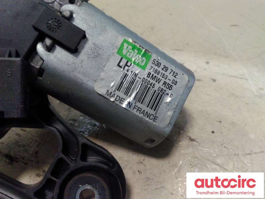 Viskermotor bakrute venstre til Mini One/Cooper 2007-2014 (R55-57) (R55-57) (VALEO|61627168153|7168153|53029712)
