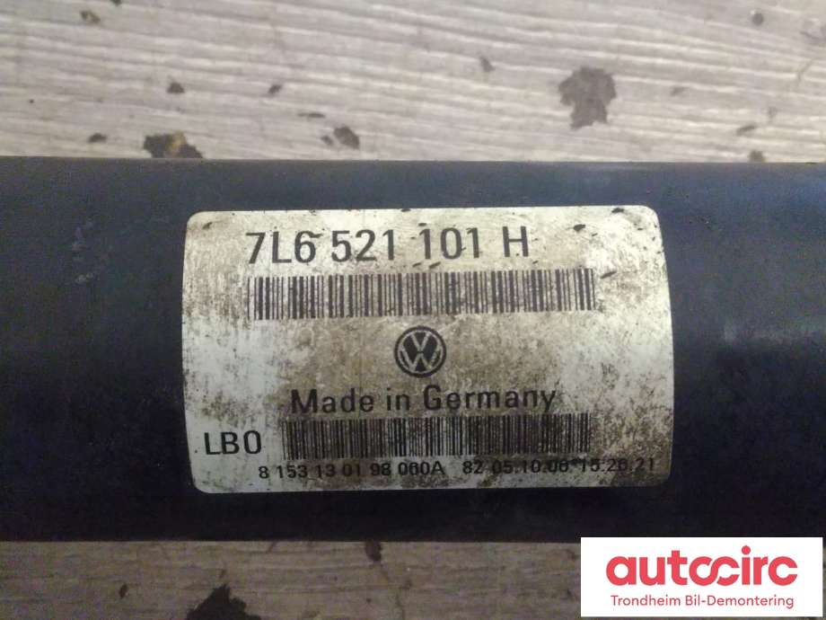 Mellomaksel fremre til Audi Q7 2006-2010 (Type I, Fase 1)  (..|7L6521101H|7L0521101D|7L0521101H)