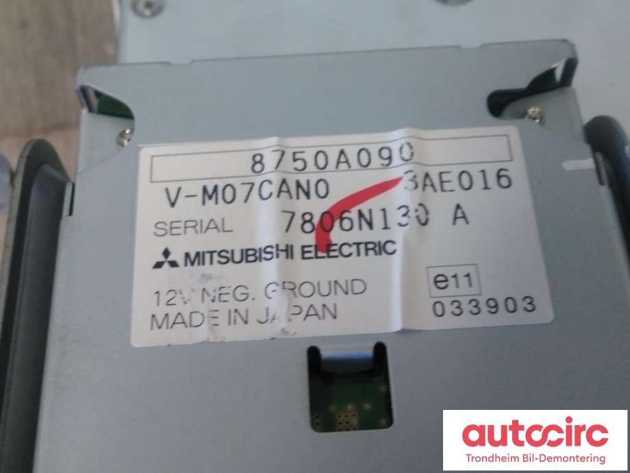 Bilstereo navigasjon til Citroën C-Crosser 2007-2012  (MITSUBISHI ELECTRIC|1608124480|6574P0|8750A139| NR-261EM-07CTRO)