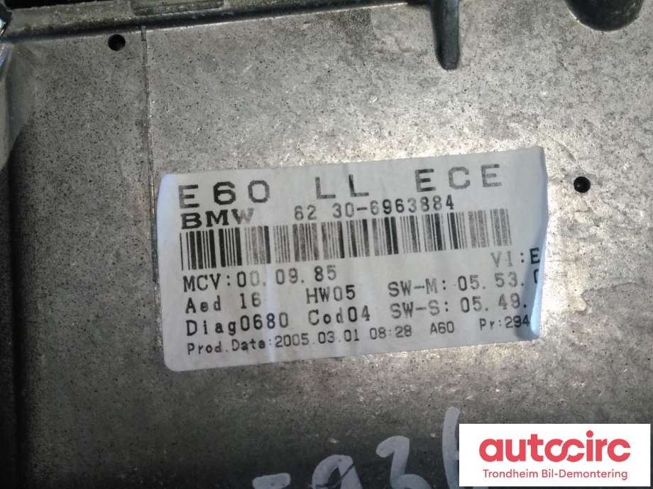 Instrument head-up display (HUD) til BMW M5 2005-2010 (E60) (E60) (..|62306963884|62309190871|)