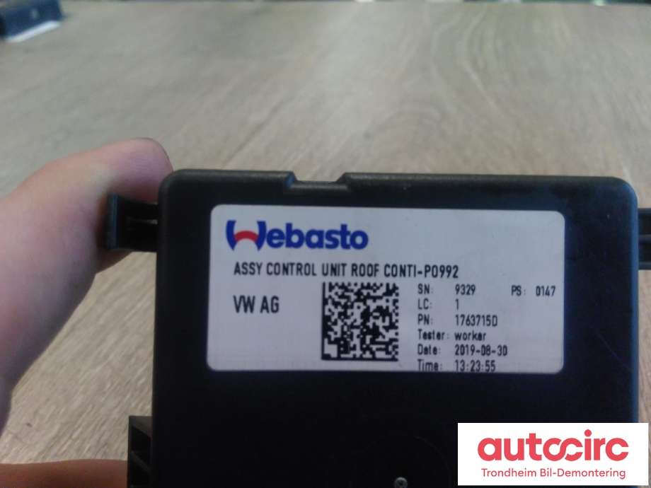 Styreenhet takluke til Porsche 911 2019-->> 992 992 (CONTINENTAL WEBASTO|4K0907594BC|A2C13963108|1763715D)
