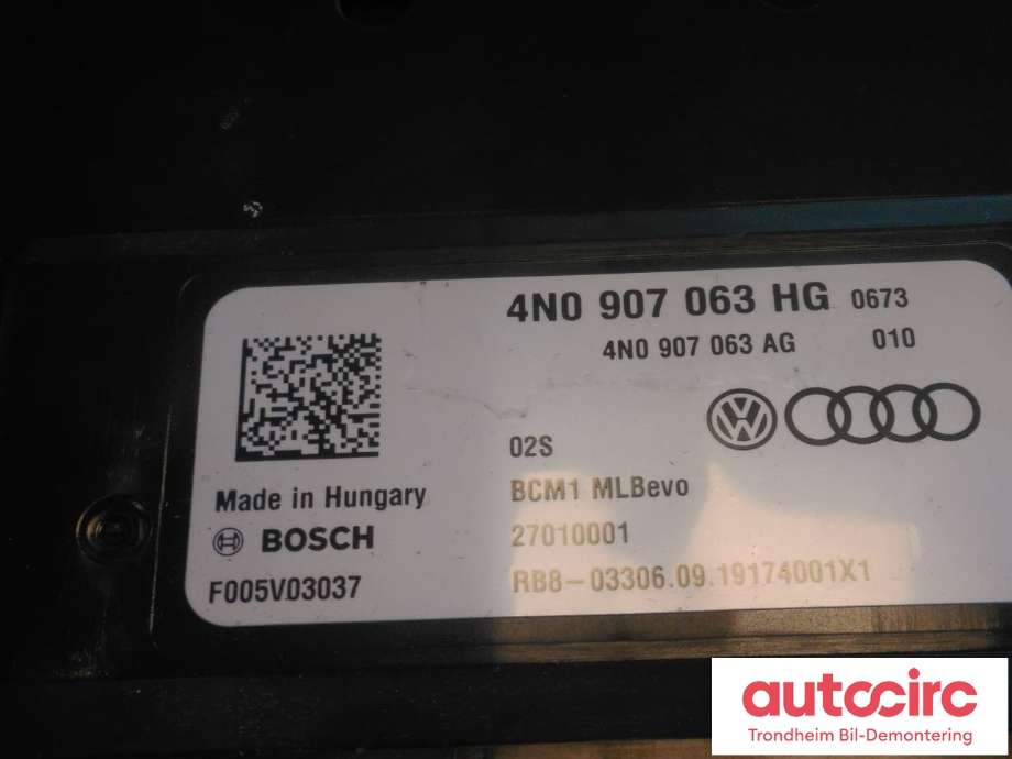 Styreenhet comfort (BCM) til Porsche 911 2019-->> 992 992 (BOSCH|PAA907063B|4N0907063HG|4N0907063AG| F005V03037)