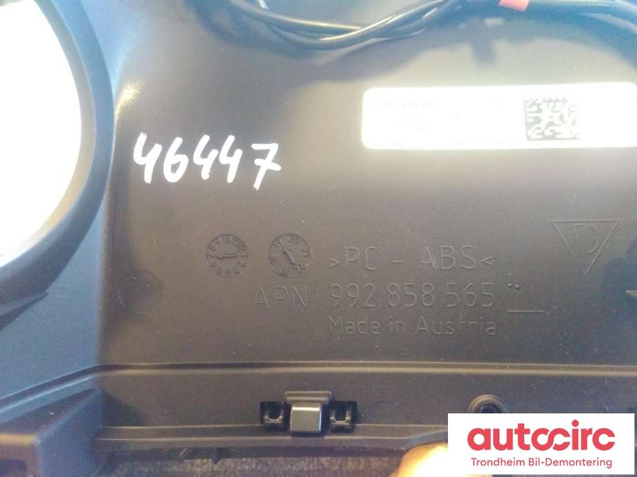 Ratt deksler til Porsche 911 2019-->> 992 992 (ØVRE DEKSEL SE BILDER|992858565|992858565 5Q0|)