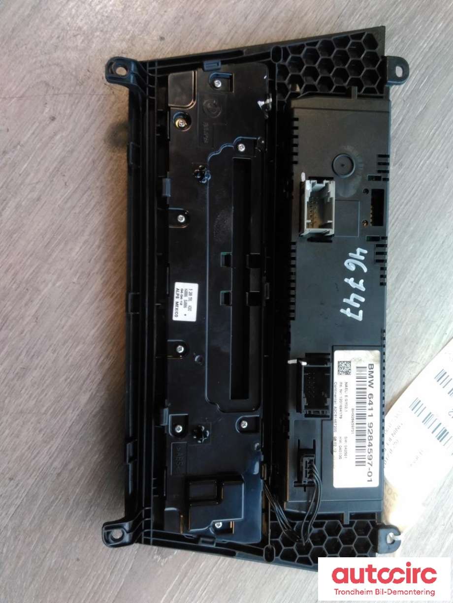 Varmeapparat betjening til BMW X3 2010-2017 (F25) (F25) (CONTINENTAL|9284597|64119312722|64 11 9 312 722| A2C81467200)