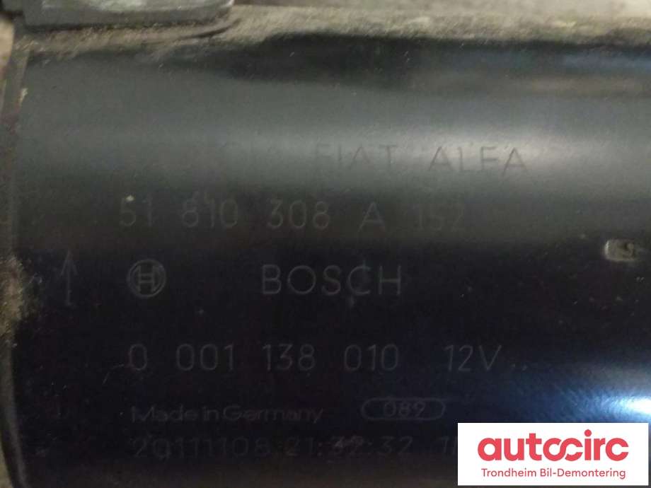 Starter diesel til Opel Combo D 2012-2018  (BOSCH|51810308A|0001138010|95512513| 95530981)