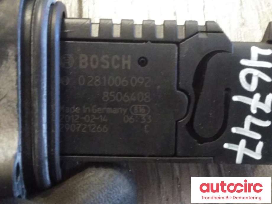 Luftmengde/luftmassemåler til BMW X3 2010-2017 (F25) (F25) (BOSCH|8506408|0281006092|13628506408)