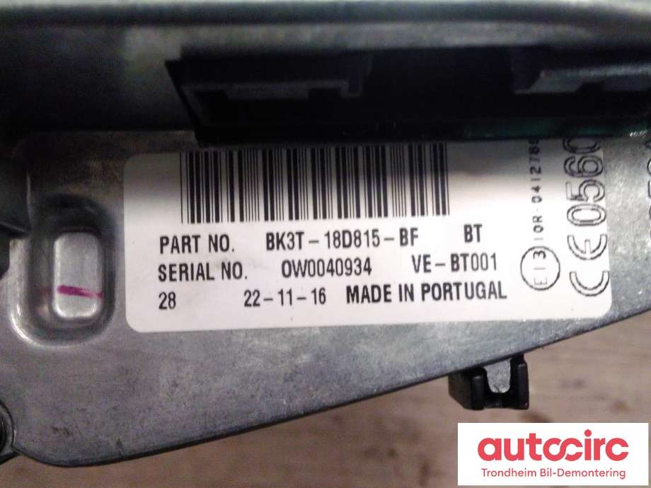 Bilstereo betjeningspanel til Ford Transit 2014-->>  (..|BK3T-18D815-BF|2043607|BK3T-18D815-BG)
