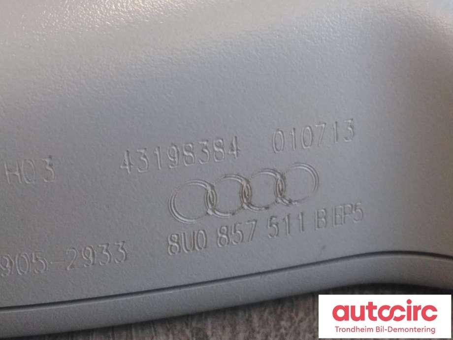 Speil innvendig til Audi Q3 2011-2014 (Type I, Fase 1) (..|8U0857511B|)