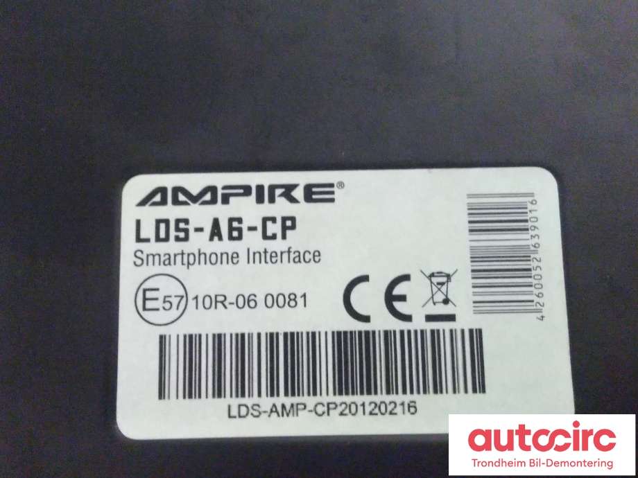 Bilstereo diverse til Audi A7 2010-2014 (Type I, Fase 1) (AMPIRE LDS INTERFACE|CP20120216|)
