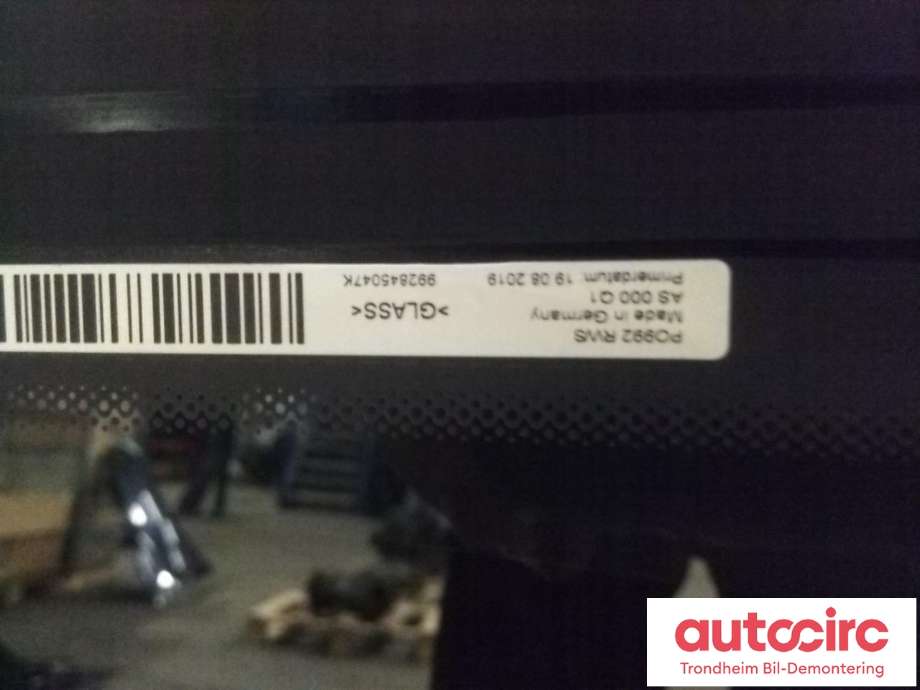 Bakrute til Porsche 911 2019-->> 992 992 (PORSCHE|992 845 047 BY|992 845 047 KY|)