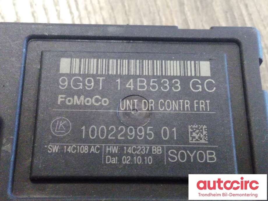 Styreenhet dør høyre foran til Volvo XC60 2008-2013 (Type I, Fase 1)  (FOMOCO|10022995|9G9T-14B533-GC|31343030)