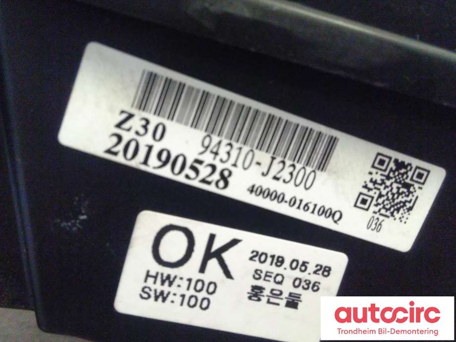 Instrument head-up display (HUD) til Kia e-Soul 2019-->> (Type III)  (..|94310J2300|40000-016100Q|94310-J2300)