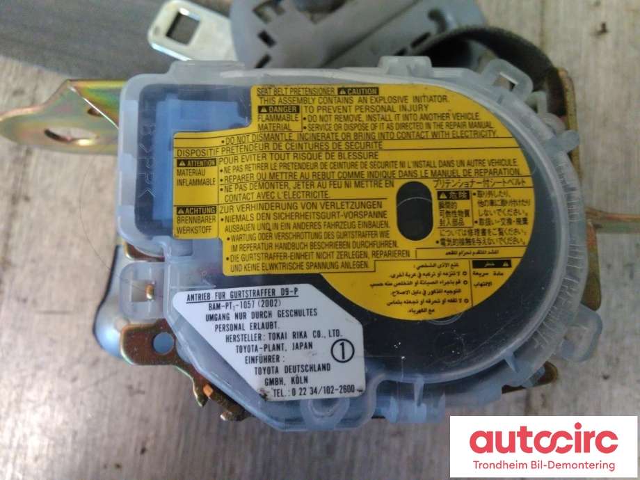 Sikkerhetsbelte foran høyre til Toyota Previa 2000-2007 (..|7321028690B0|7J8190-P|)