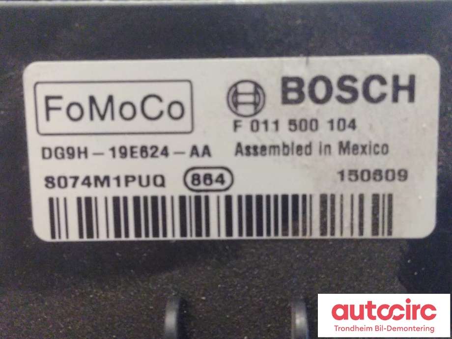 Varmeapparat motstand til Ford Mondeo 2014-2019 (Type V, Fase 1)  (BOSCH|DG9H-19E624-AA|5181041| F011500104)