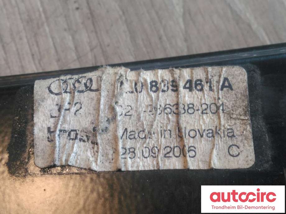 Ruteheis venstre bak til Audi Q7 2006-2010 (Type I, Fase 1) (BROSE|4L0839461A|4L0839461B|4L0839461C| 1021-986338-204)