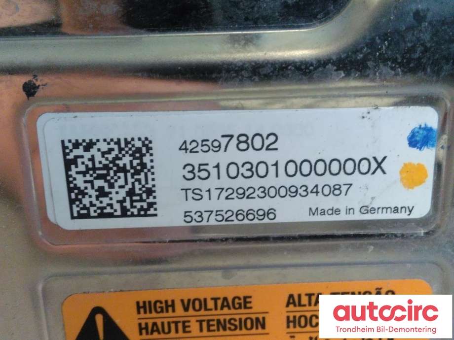 Varmeapparat PTC-heater til Opel Ampera-e 2017-->> (Type II) (..|42597802|42539734|42691833| 537526696)
