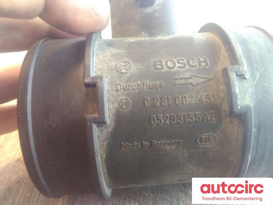 Luftmengde/luftmassemåler til Chrysler Voyager 2001-2008 (Type IV)  (BOSCH|05293155AB|0281002451|)