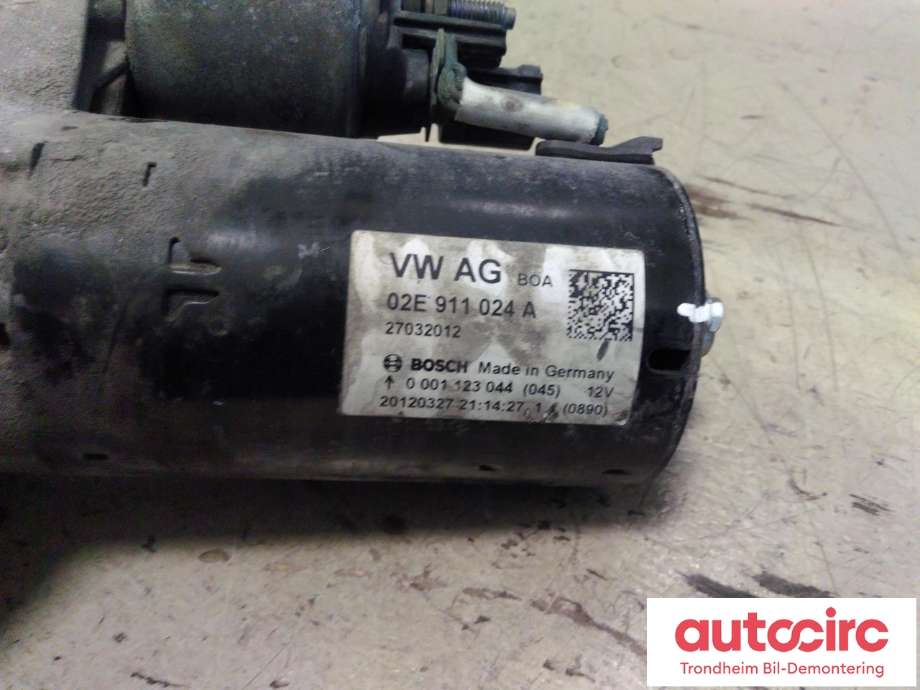 Starter diesel til Škoda Yeti 2009-2013 (Fase 1)  (BOSCH|02E911024A|0001123044|)