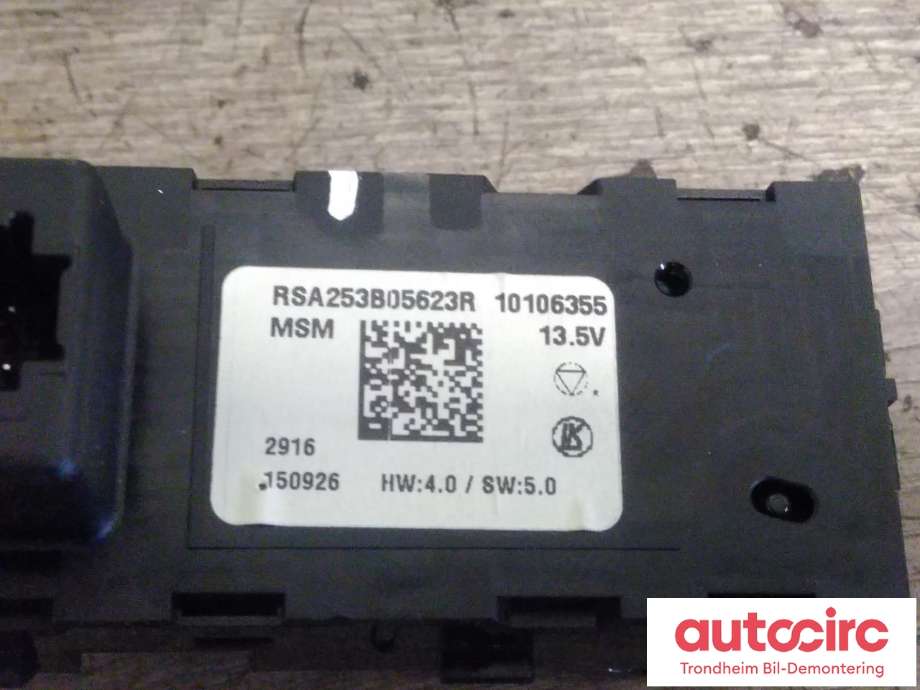 Bilstereo betjeningspanel til Renault Kadjar 2015-->>  (AV/PÅ KNAPP OG HOME KNAPP|253B05623R|10106355|)