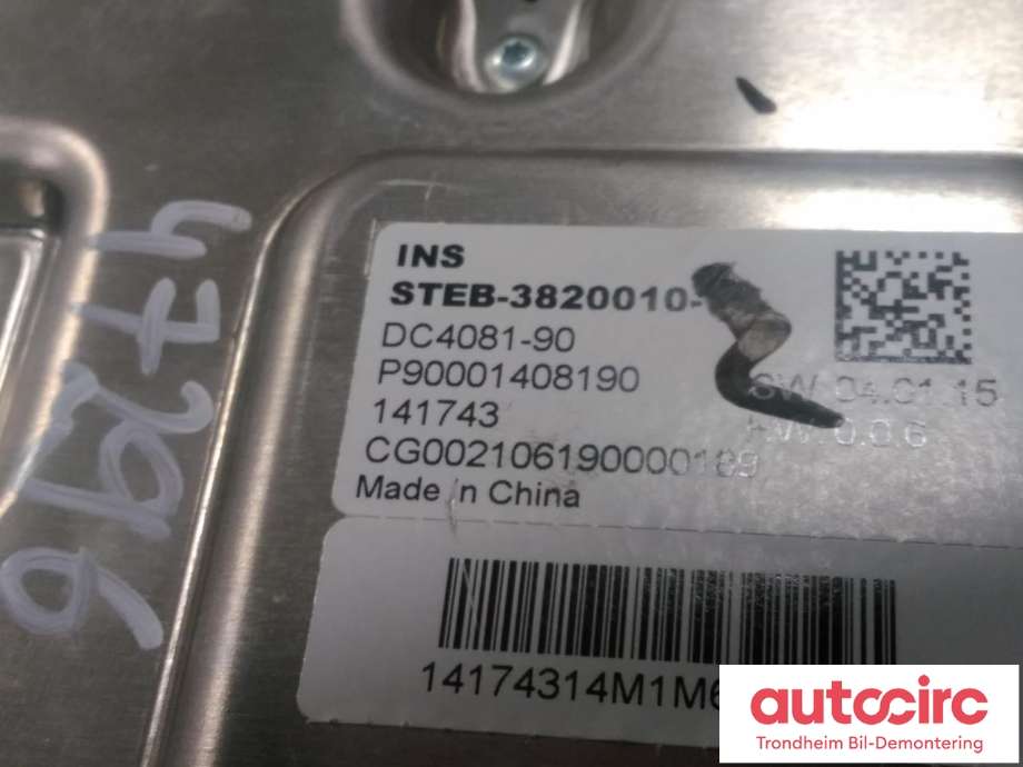 Instrumentpanel til BYD Tang 2020-->>  (..|STEB-3820010|ST-3820010|YBCB03-A1)