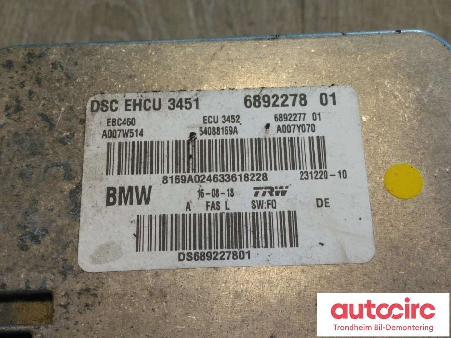 ABS sentral til BMW 5-Serie 2017-->> (G30/G31) (G30/G31) (..|6892278|34517916217|34515A23421| 34515A36089)