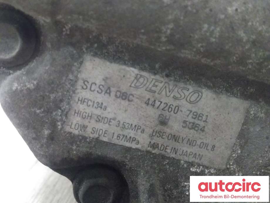 Aircondition kompressor til Toyota Corolla 2002-2007  (DENSO|88320-52420|8832052420|447260-7961| 247300-3410)
