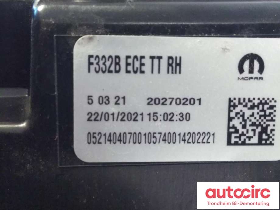 Baklykt høyre til Fiat 500 2021-->>  (LED|52140407|52213315|)