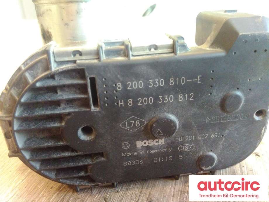 Spjeldhus til Nissan Qashqai 2007-2010 (Type I, Fase 1)  (BOSCH|1471500Q0A|0281002681|8200330810| H8200330812)