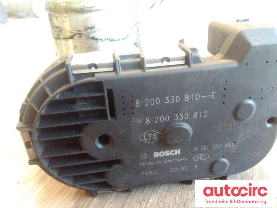 Spjeldhus til Nissan Qashqai 2007-2010 (Type I, Fase 1)  (BOSCH|1471500Q0A|0281002681|8200330810| H8200330812)
