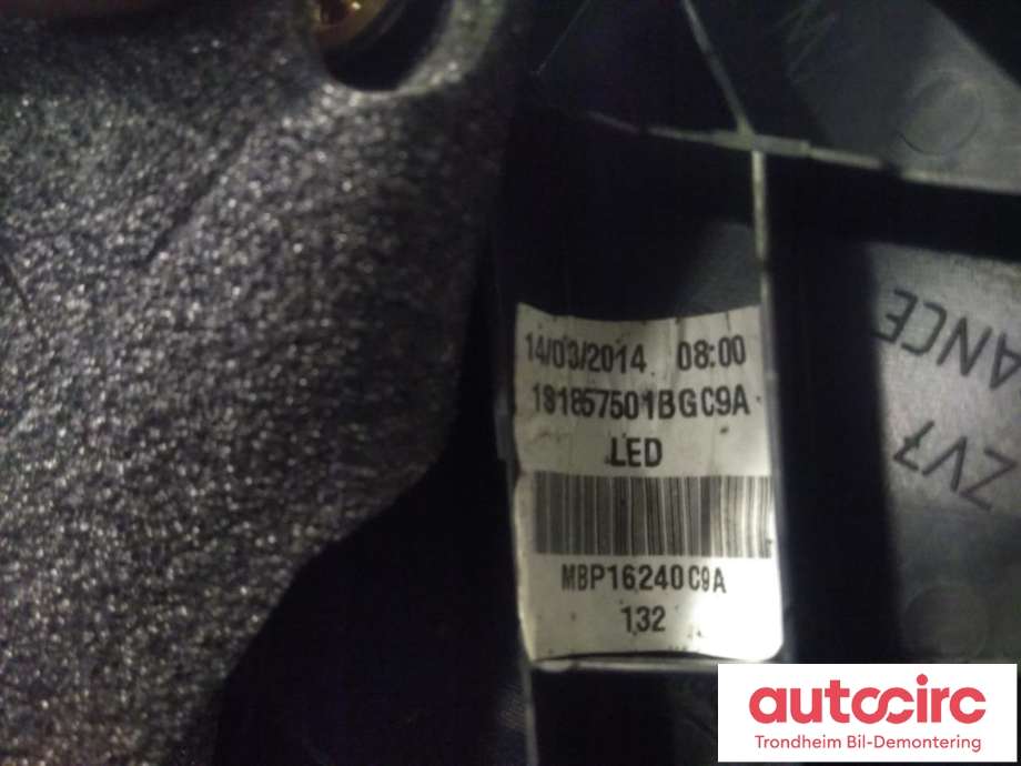 Speil venstre til VW Up 2012-2019  (..|1S1857501BG|1S1857507AH|1S1 857 507 AH)