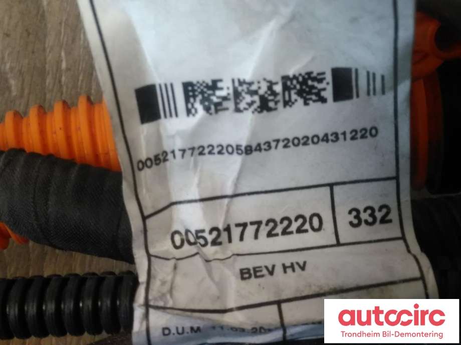 Kabel høy volt (HV) elbil til Fiat 500 2021-->> (..|52197566|52177222|00521772220)