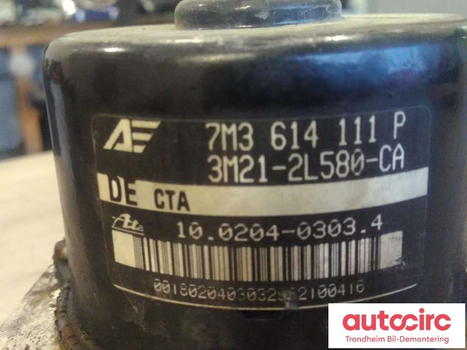 ABS sentral til VW Sharan 2000-2010 (Type I, Fase 2) (ATE|7M3614111P|7M3907379F|7M3614111T| 10.0204-0303.4| 10.0925-0307.3)