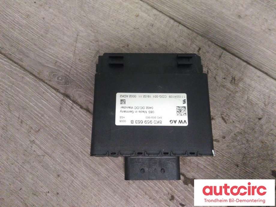 Styreenhet diverse til Audi A7 2010-2014 (Type I, Fase 1)  (VOLTAGE STABILIZER|8K0959663B|8K0959663F|)