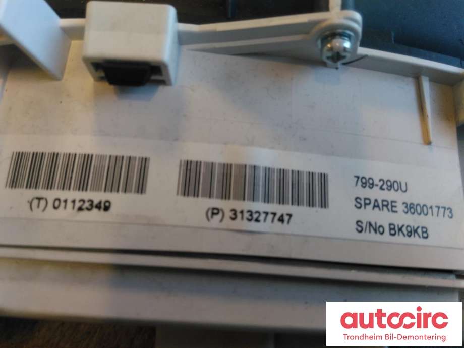 Instrumentpanel til Volvo V60/V60 CC 2013-2018 (Type I, Fase 2)  (..|31327747|36001773|)