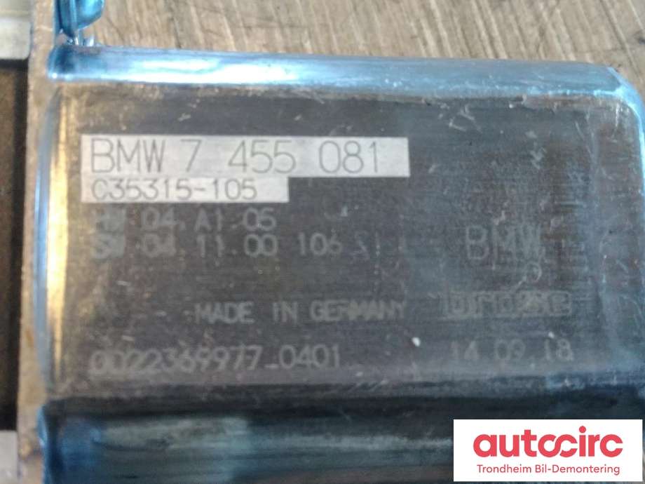 Ruteheis, kun motor, høyre foran til BMW 5-Serie 2017-->> (G30/G31) (G30/G31) (BROSE|7455081|51337455081|C35315-105)
