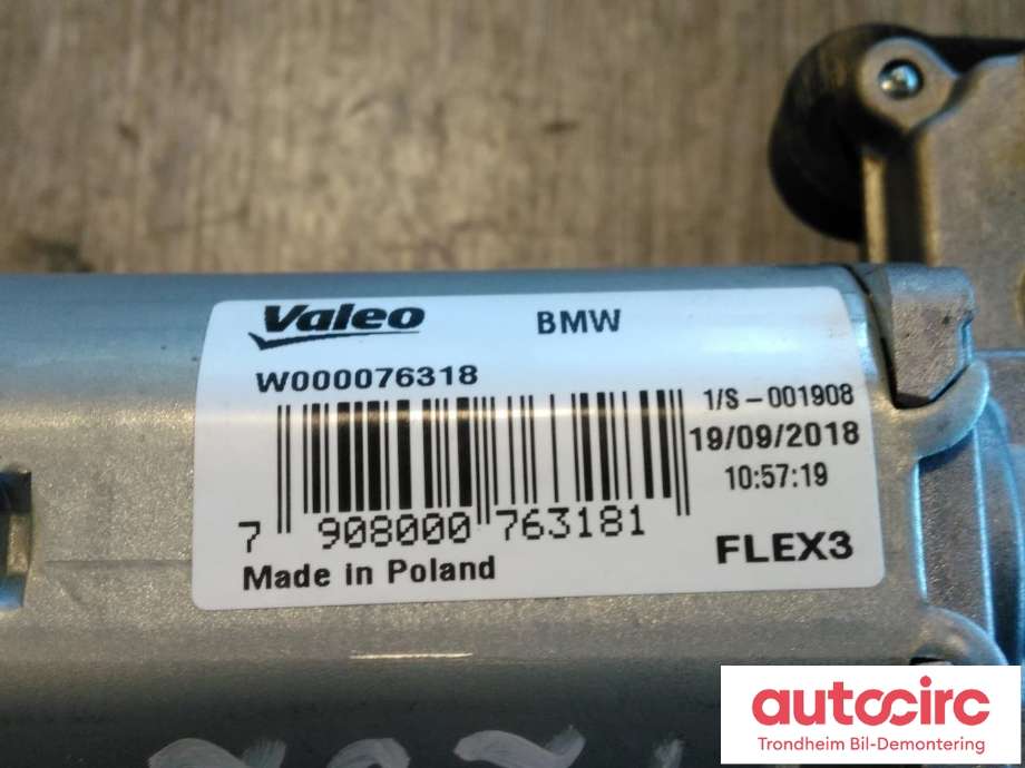 Viskermotor bakrute til BMW 5-Serie 2017-->> (G30/G31) (G30/G31) (VALEO|67637403853|67637447093|W000076318| 15272310)
