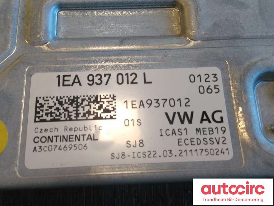 Styreenhet diverse til Škoda Enyaq 2021-->>  (CONTINENTAL|1EA937012L|1EA 937 012 L|A3C07469506)