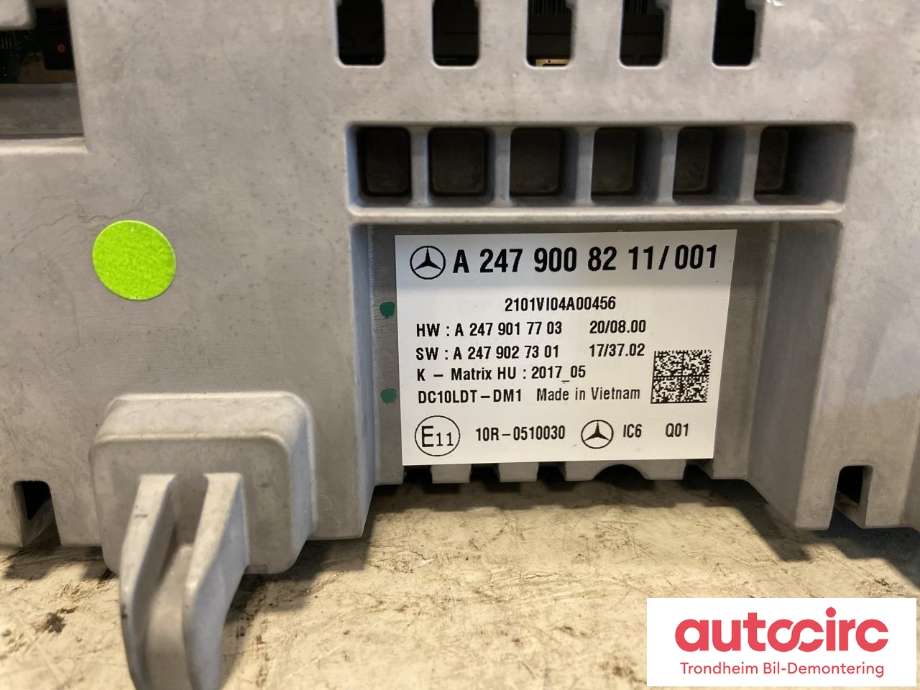 Multimedia display (MCU - Media Controller Unit) til Mercedes EQA 2021-->>  (..|A2479008211|A 247 900 82 11|)